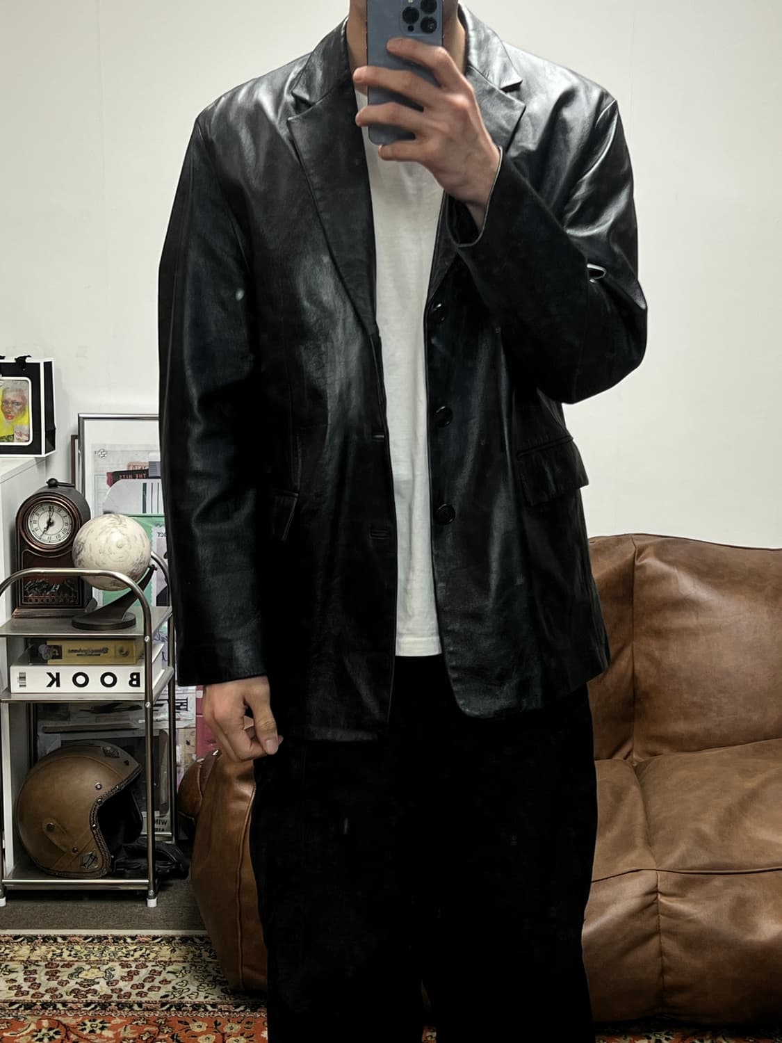 [110] Sopranino  램스킨 빈티지 블레이저 가죽자켓 상품이미지3