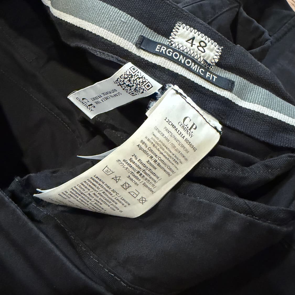 C.P. Company ERGONOMIC FIT 블랙 카고 팬츠 48 상품이미지3