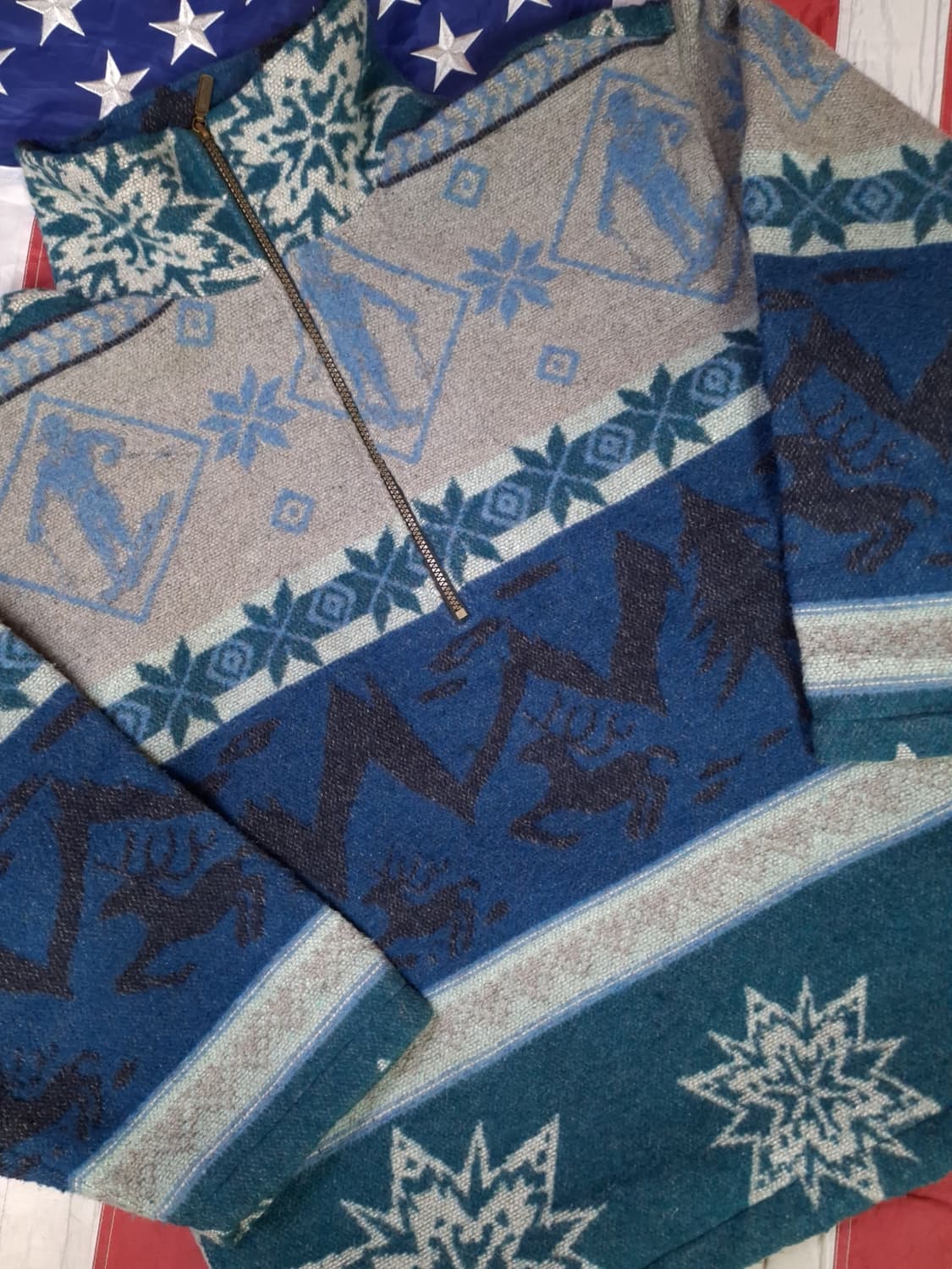 오리지날 90's 엘엘빈 노르딕 오버핏 후리스자켓 상품이미지2