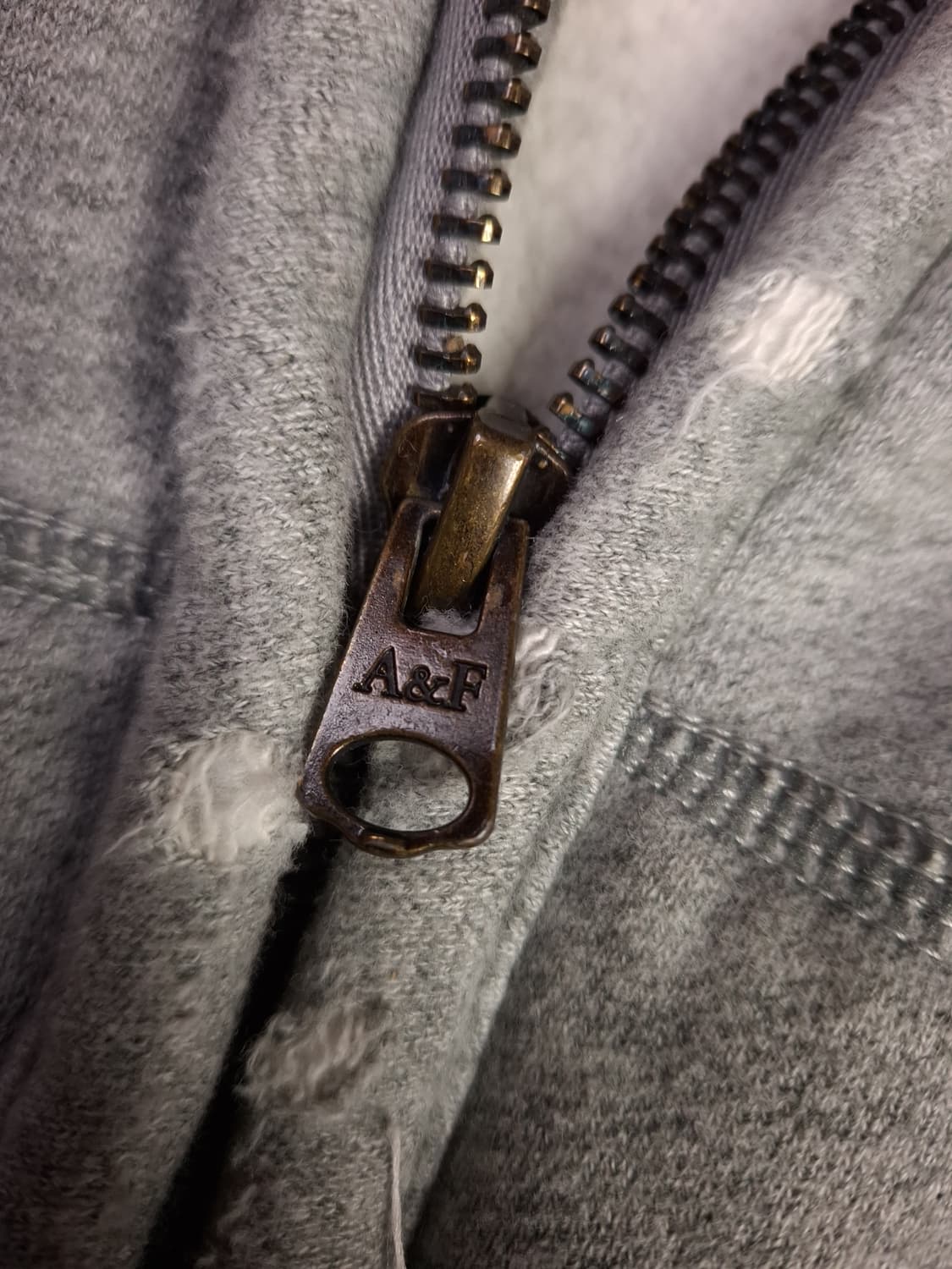 오리지날 아베크롬비 넘버 92 패치 데미지 빈티지 후드집업 상품이미지3