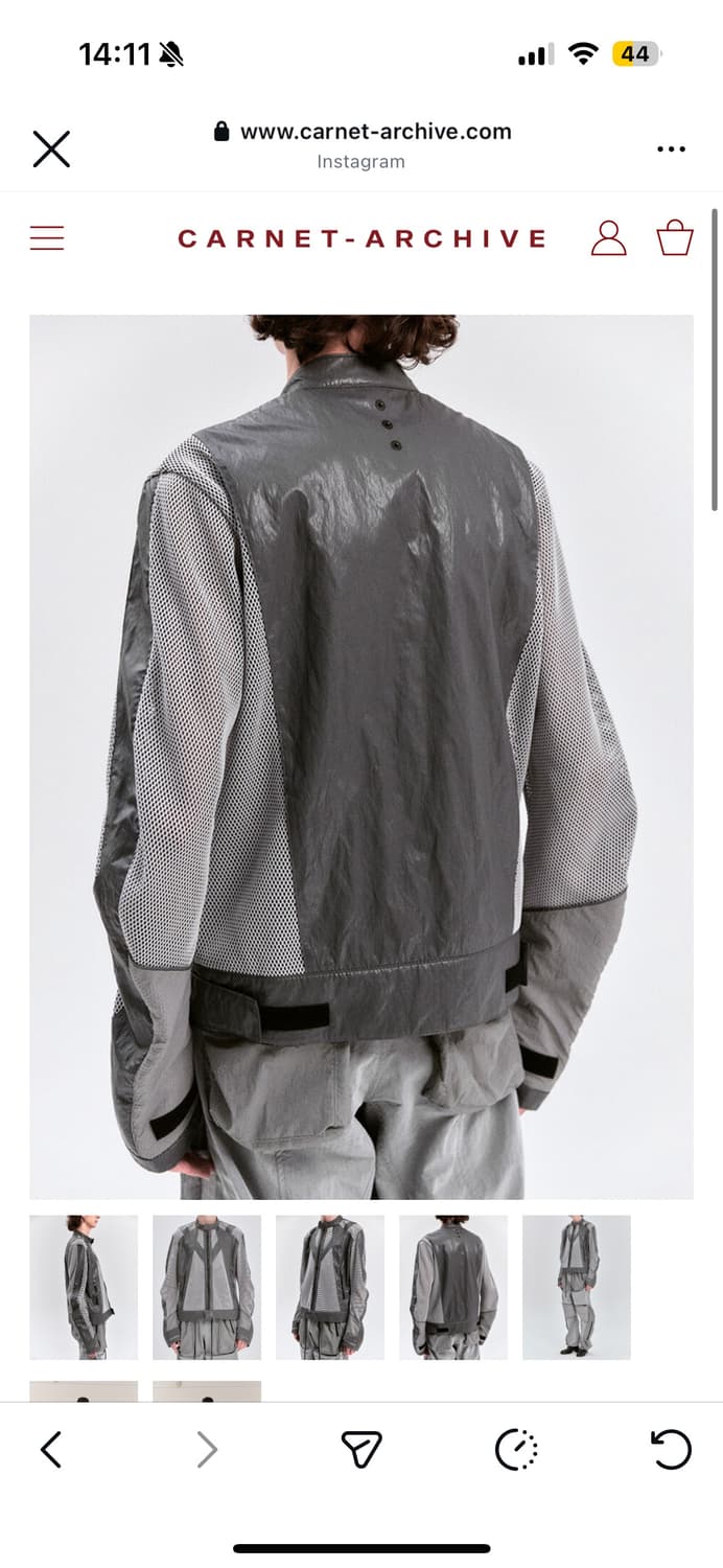 FAUX LEATHER MESH TRACK JACKET  상품이미지2