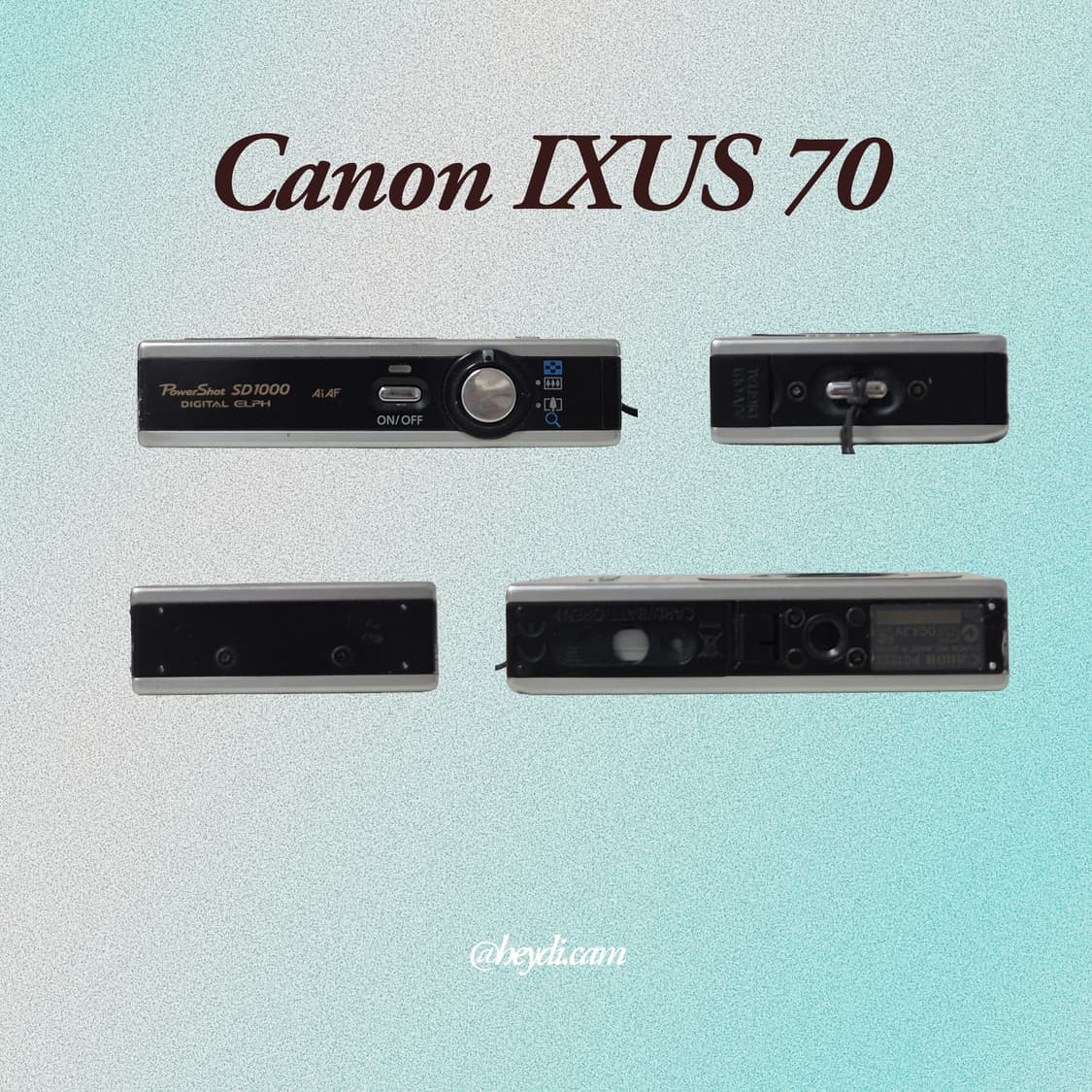 (강민경 아이브 리즈 은채) 캐논 ixus70블랙 (SD1000, IXY 상품이미지3