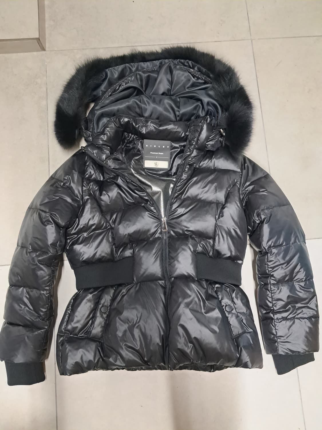 시슬리 폭스 퍼 프리미엄 다운 패딩 S(거의새것) 상품이미지1