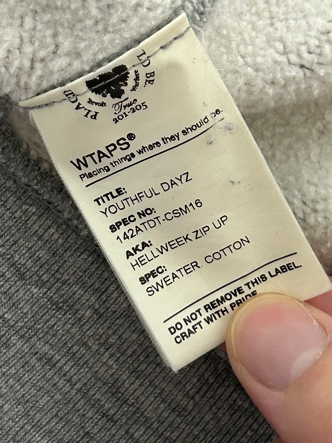 Wtaps 더블탭스 15년도 hell week zip up 후드집업 상품이미지7