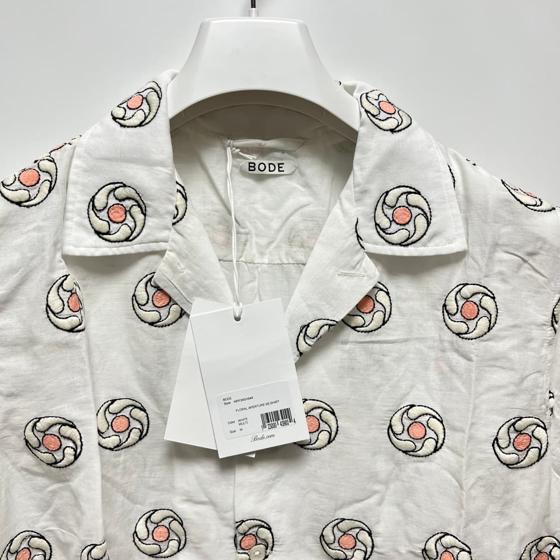 [M]보디 BODE Floral Aperture 반팔 셔츠/화이트 상품이미지3
