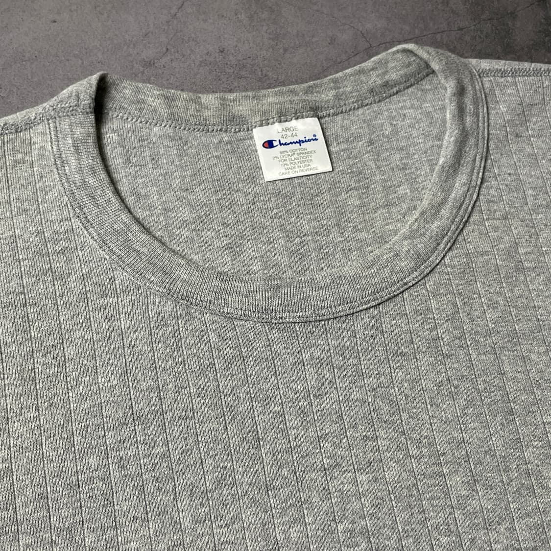 CHAMPION 1990s 챔피온 그레이 골지 긴팔 맨투맨 A00575 상품이미지2