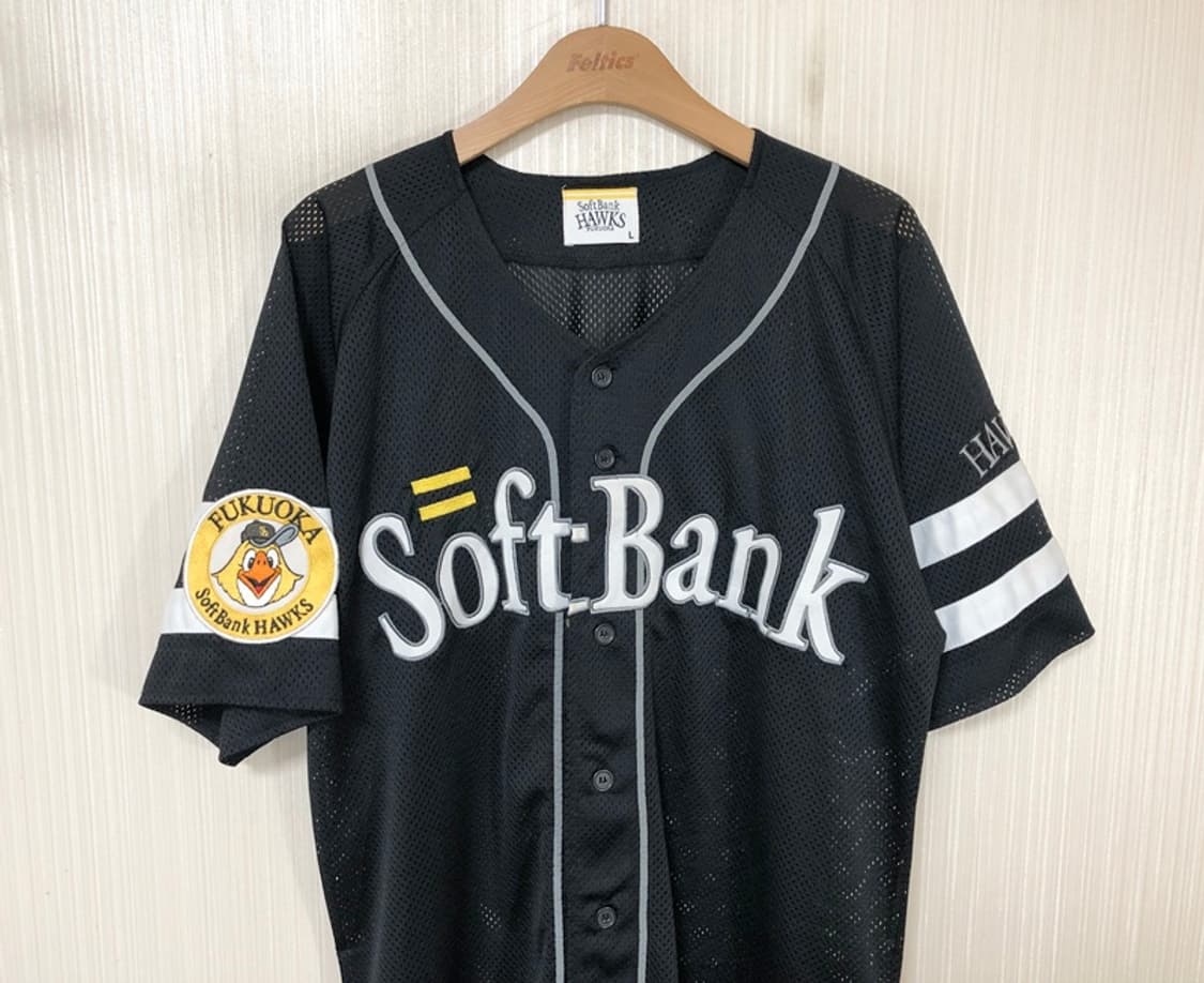 NPB 데상트 후쿠오카 소프트뱅크호크스 블랙유니폼/져지 L 상품이미지2