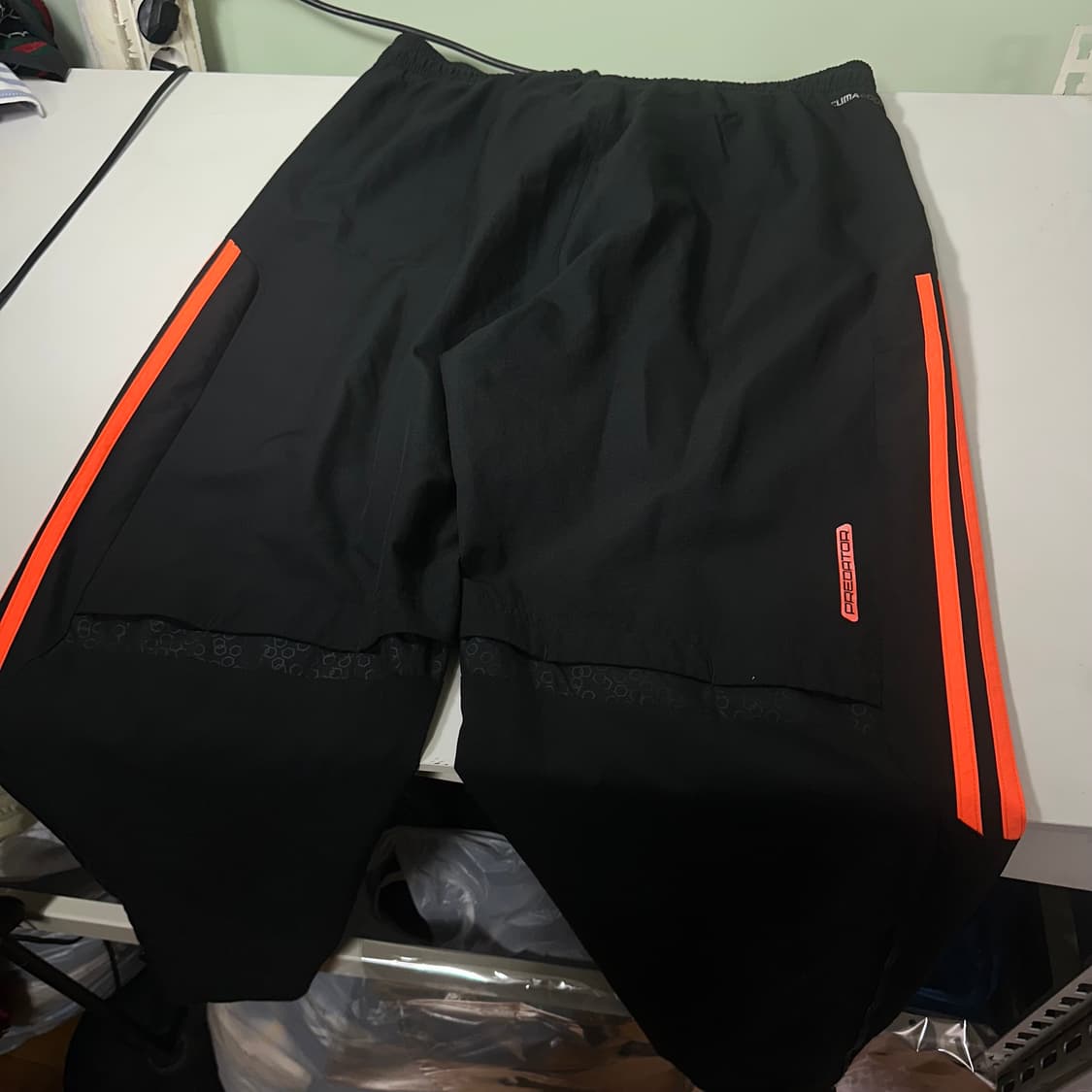 L-XL 아디다스 블랙 CLIMACOOL 폴리 트레이닝 바막팬츠 상품이미지6
