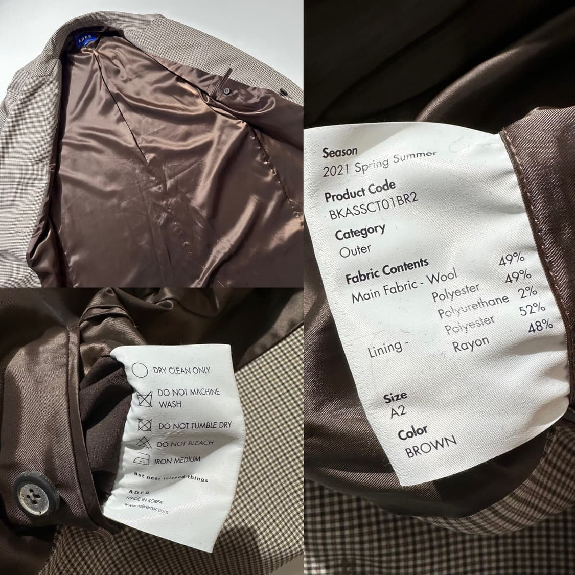 아더에러 델라그램 체크 더블 코트 상품이미지9