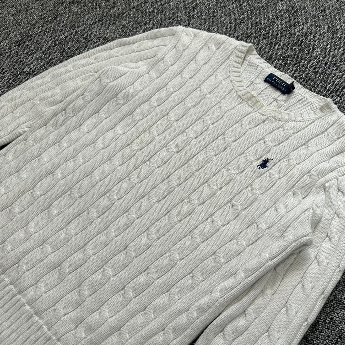 폴로 랄프로렌 화이트 케이블 니트  상품이미지2