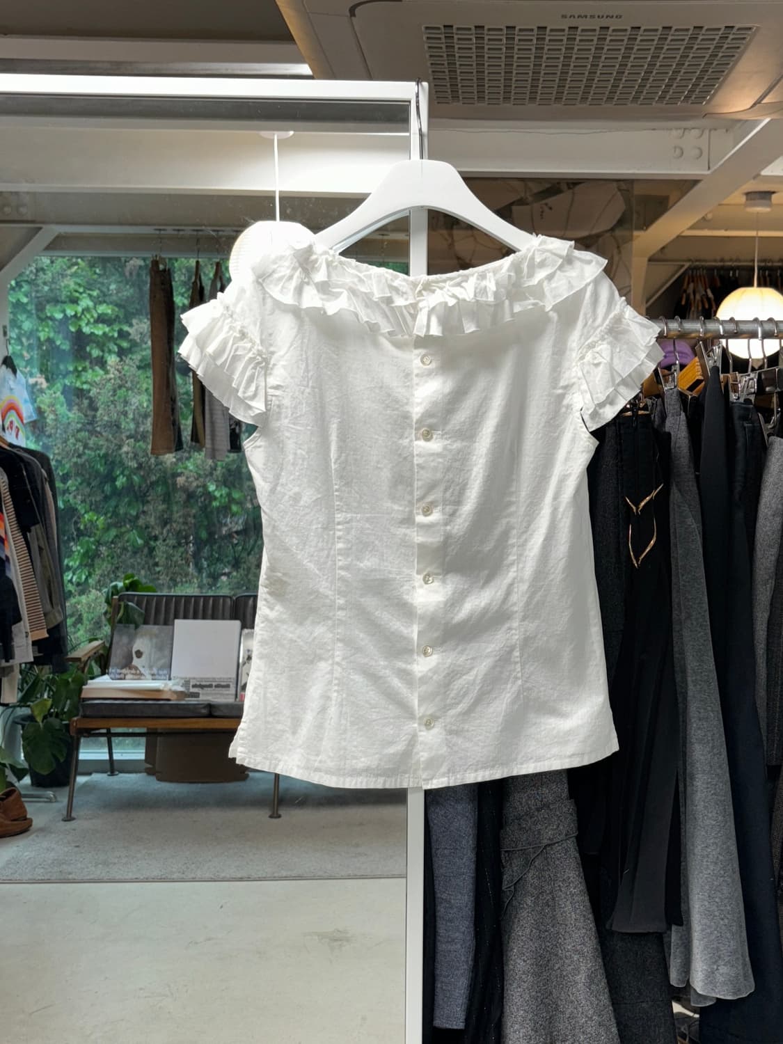 아츠로 타야마 프릴 블라우스 상품이미지2