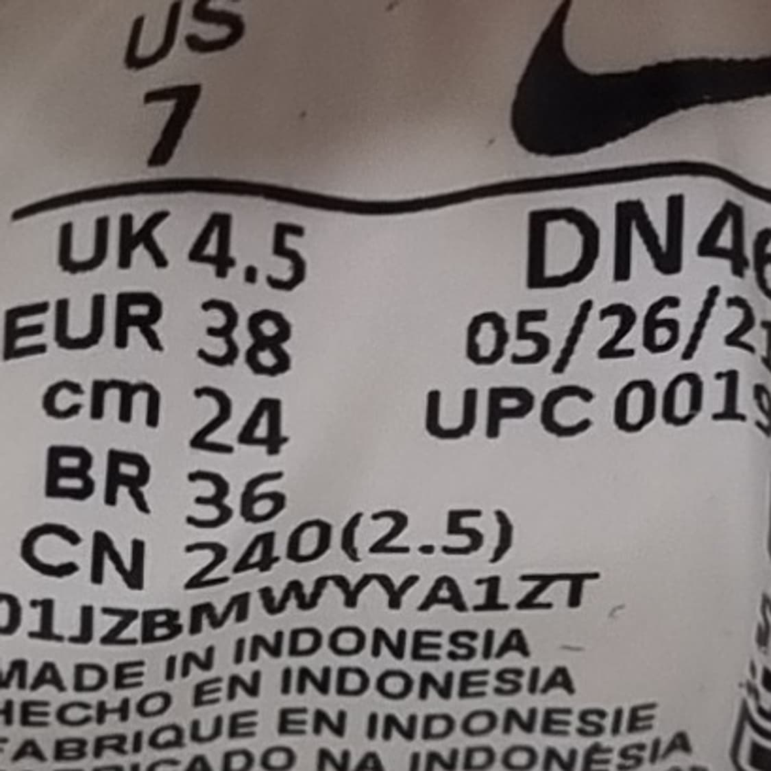 나이키 와플원 여성 스니커즈240 상품이미지6