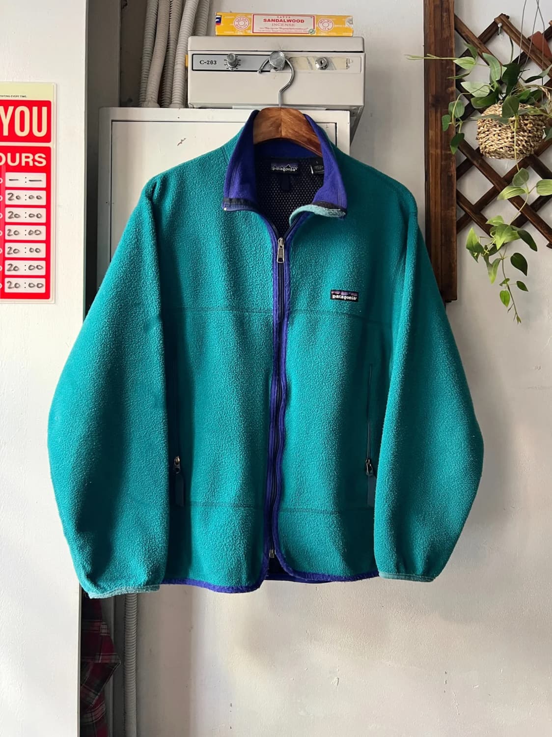[S]파타고니아 Made in USA 블루그린 플리스 자켓 상품이미지1