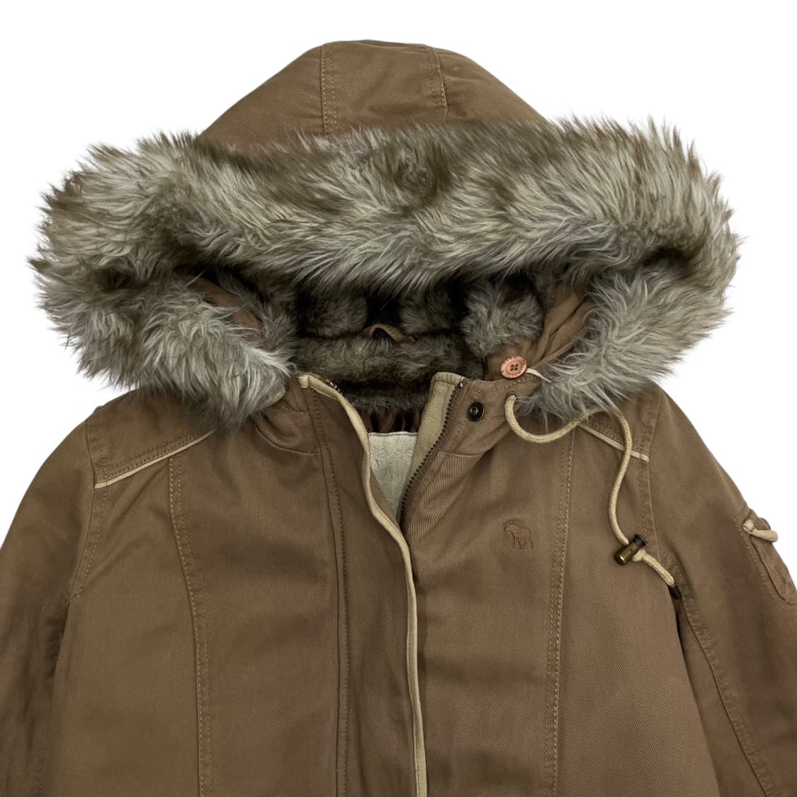 아베크롬비 y2k 순록로고 베이지 울프죠 자켓 상품이미지6