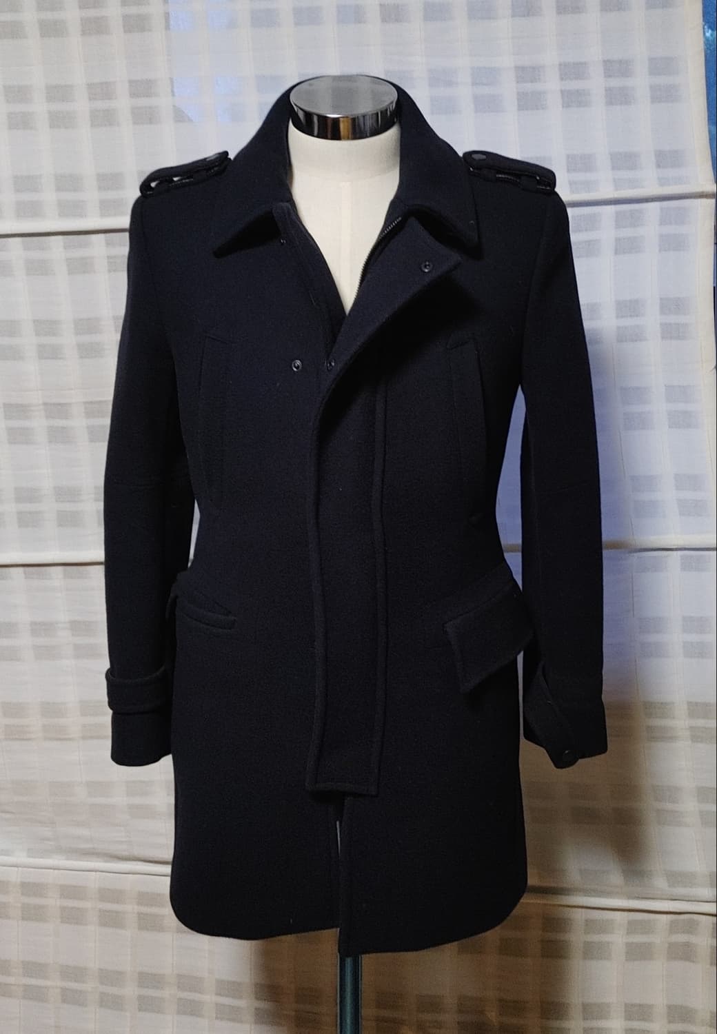 (한섬) 시스템 옴므 네이비 견장 코트 95 상품이미지1