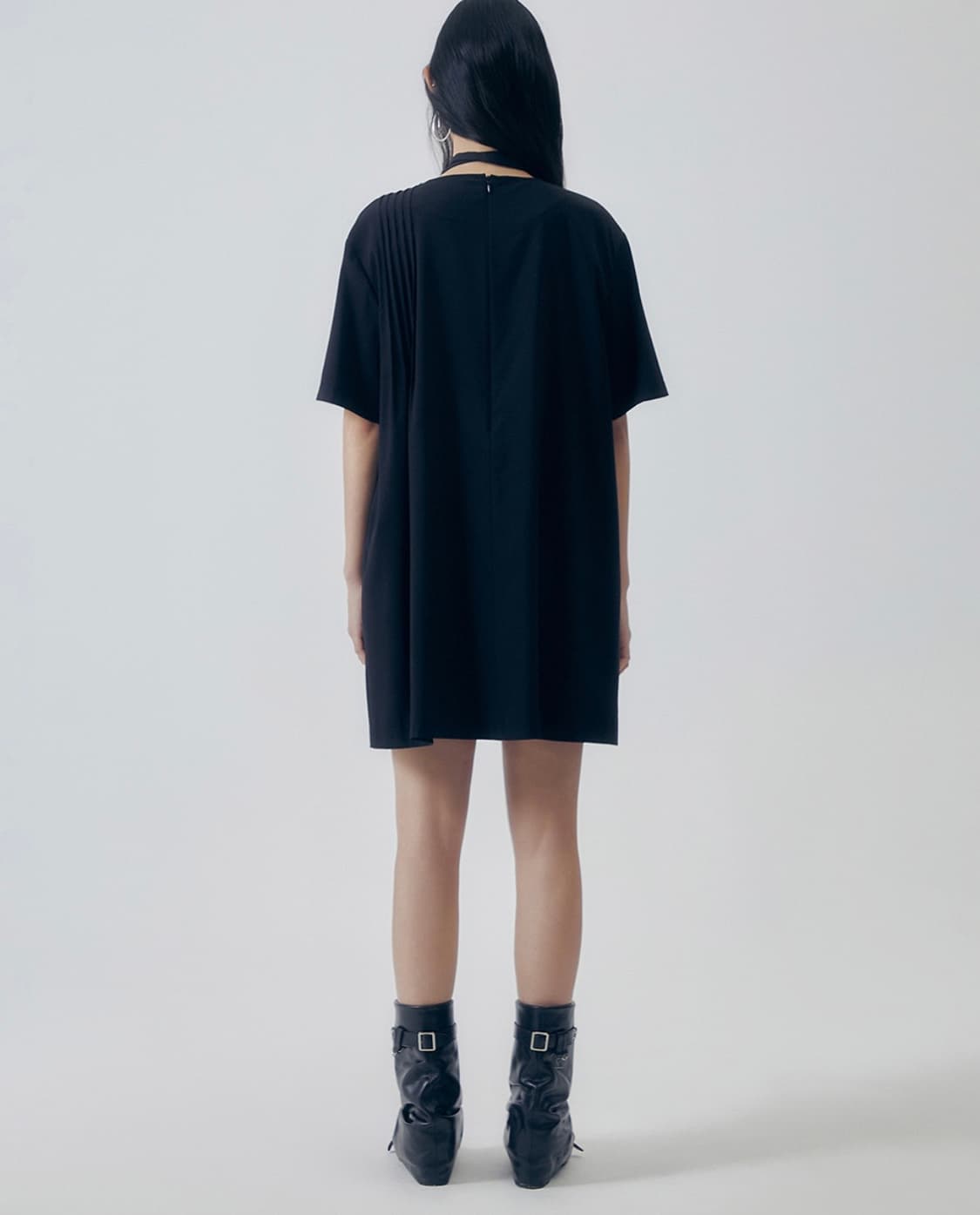 Pleat-Detail Mini Dress 상품이미지2