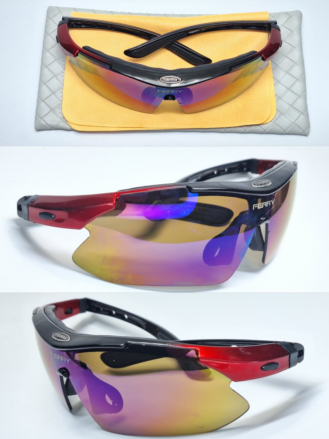 일본 수입 FERRY 스포츠 랩어라운드 선글라스/러닝 낚시 골프 사이클  상품이미지2