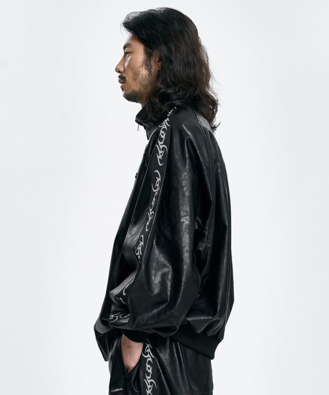 아조바이아조 레더 트랙 박시핏 자켓 가죽 상품이미지4