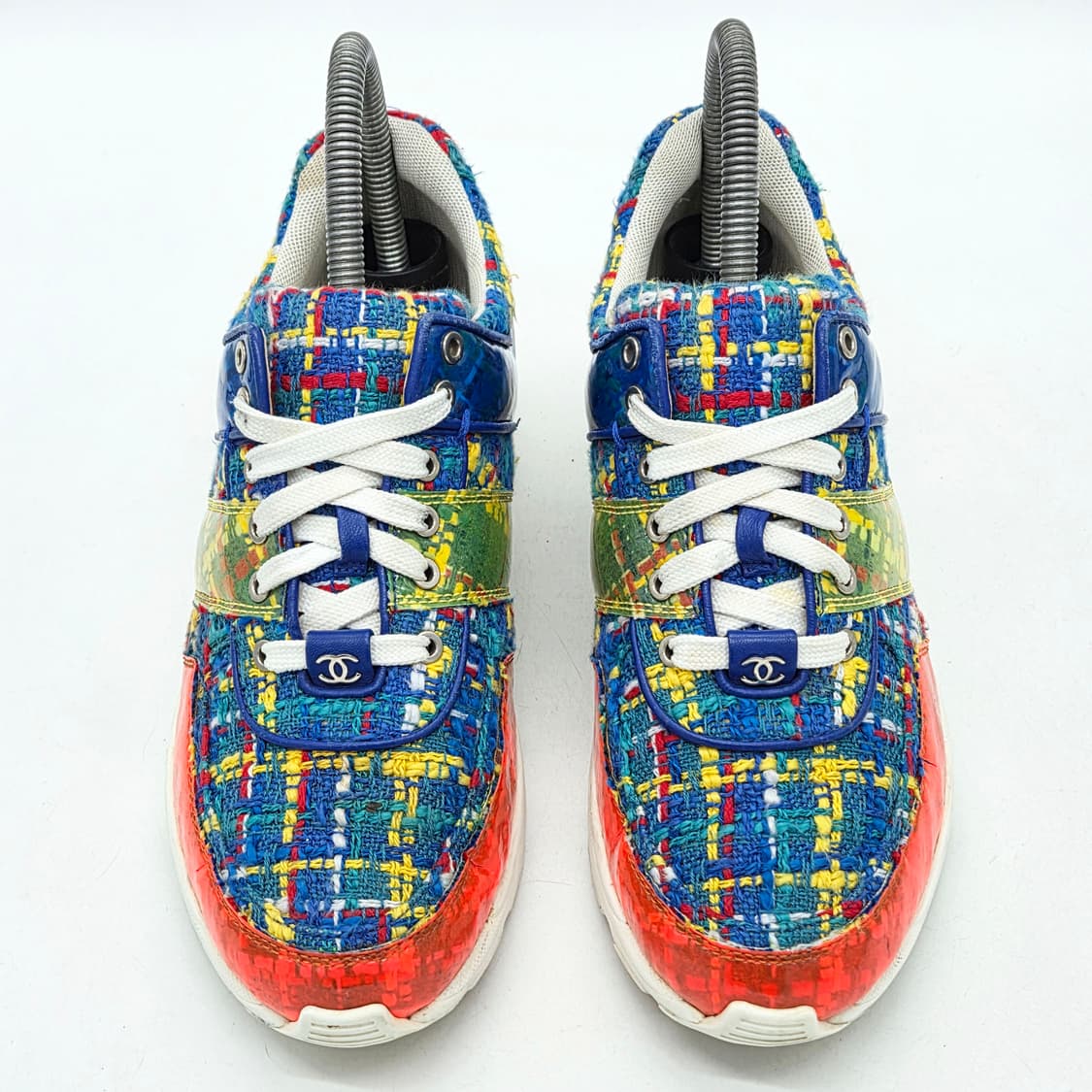  샤넬 우먼스 CC로고 트위드 트레이너 스니커즈 멀티 (36 1/2)  상품이미지5