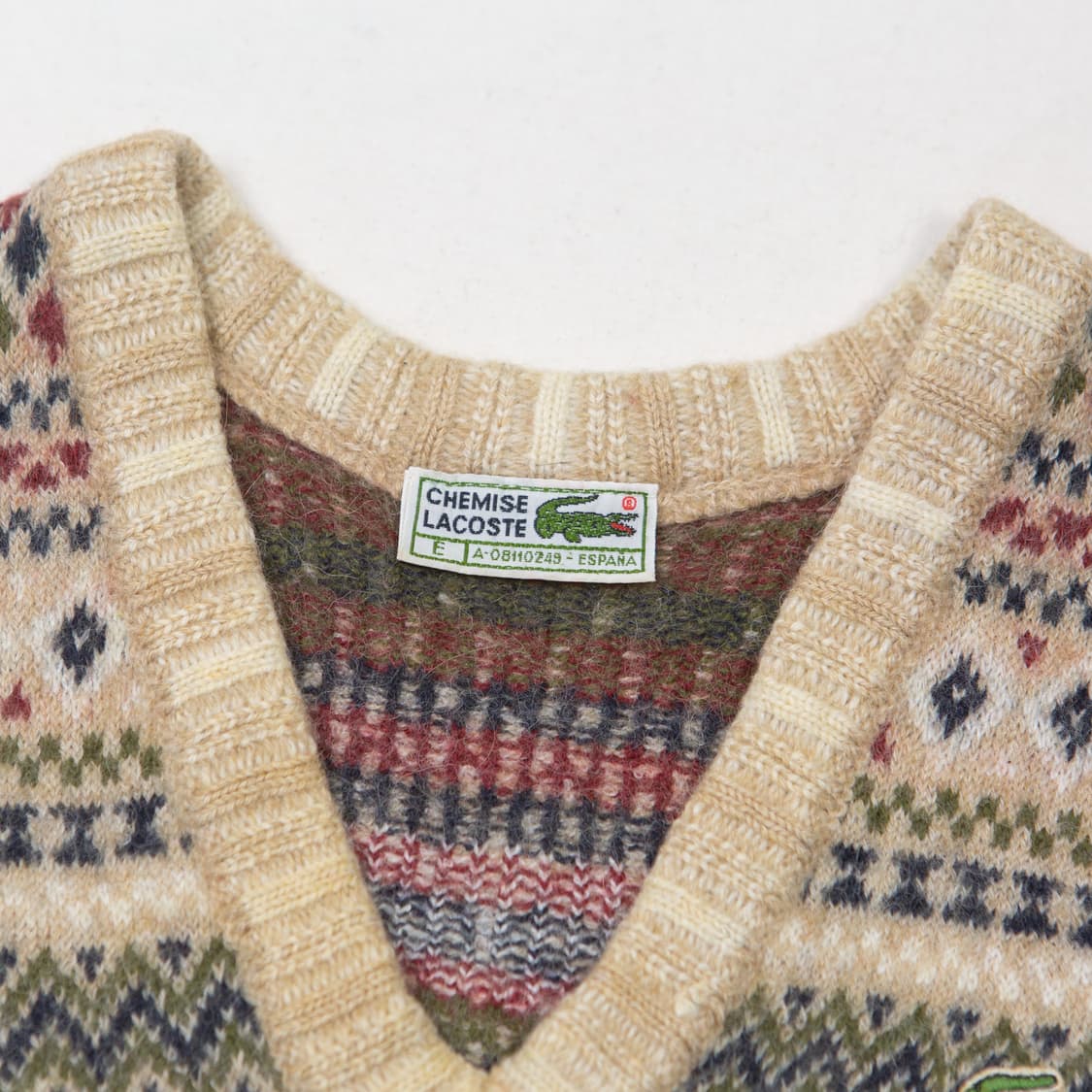 70s Chemise 라코스테 페어아일 니트 베스트 상품이미지3