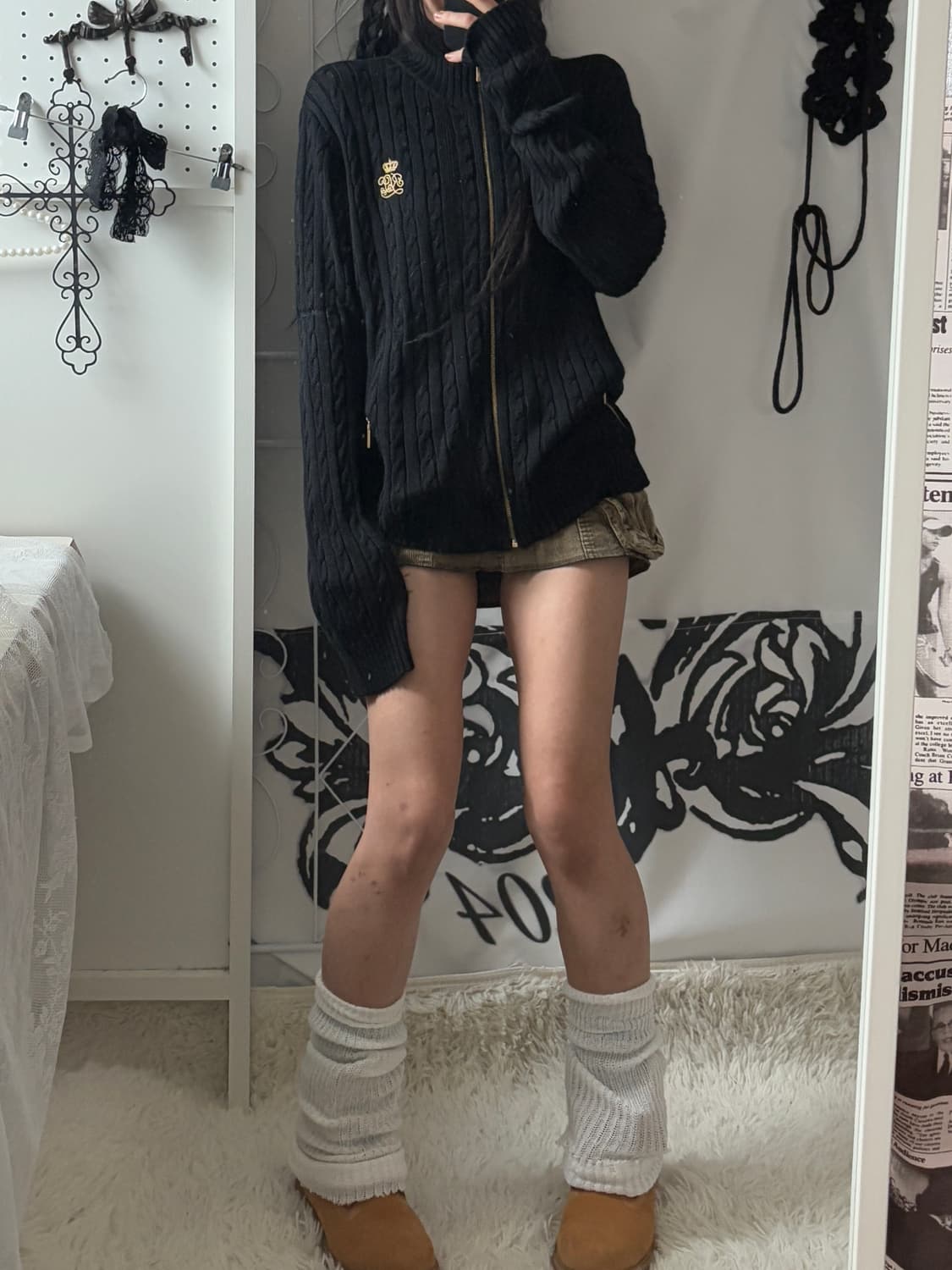 • Polo Black Cable Knit Zip-Up 상품이미지2