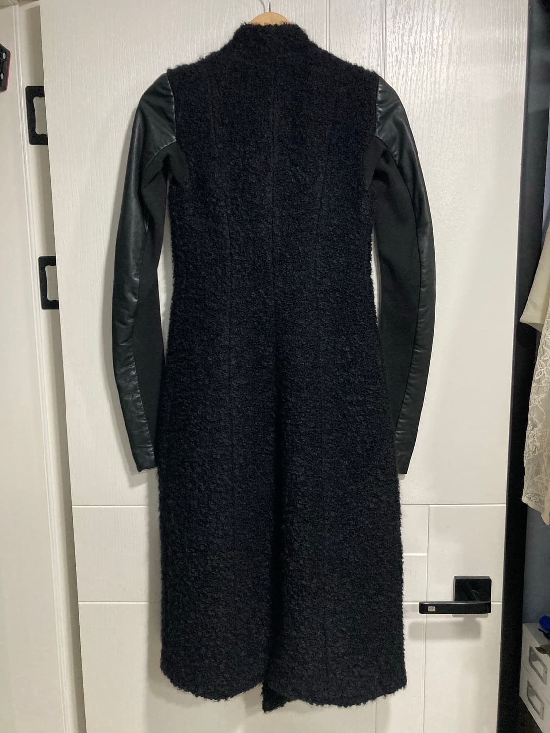 2010s 릭오웬스 모헤어 가죽 코트 상품이미지8