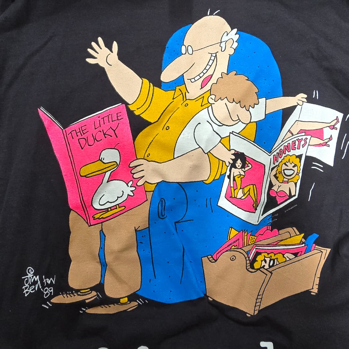 80s Made in USA 일러스트 티셔츠 M 상품이미지4