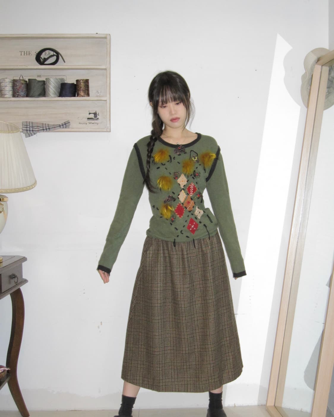 브룩스 브라더스 체크치마 상품이미지5