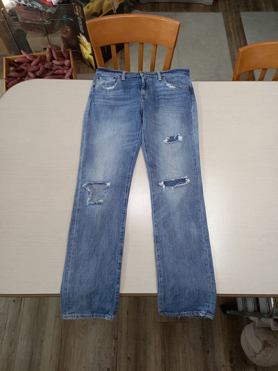 32 리바이스511 WhiteOak 데미지워싱 스판 리페어진 32-354 상품이미지1