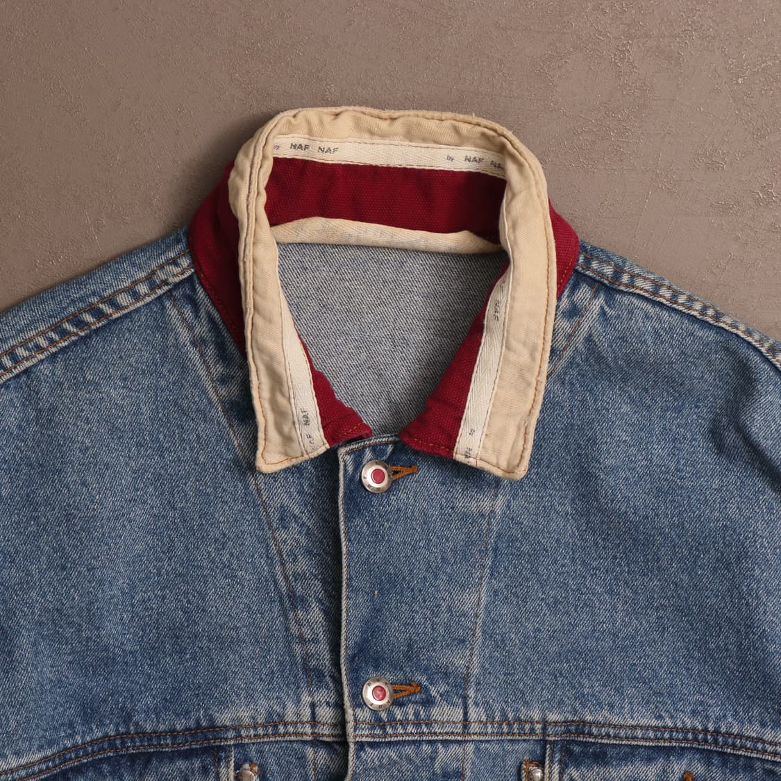 90's 일본빈티지 데님 자수 봄버자켓 A1682 상품이미지2