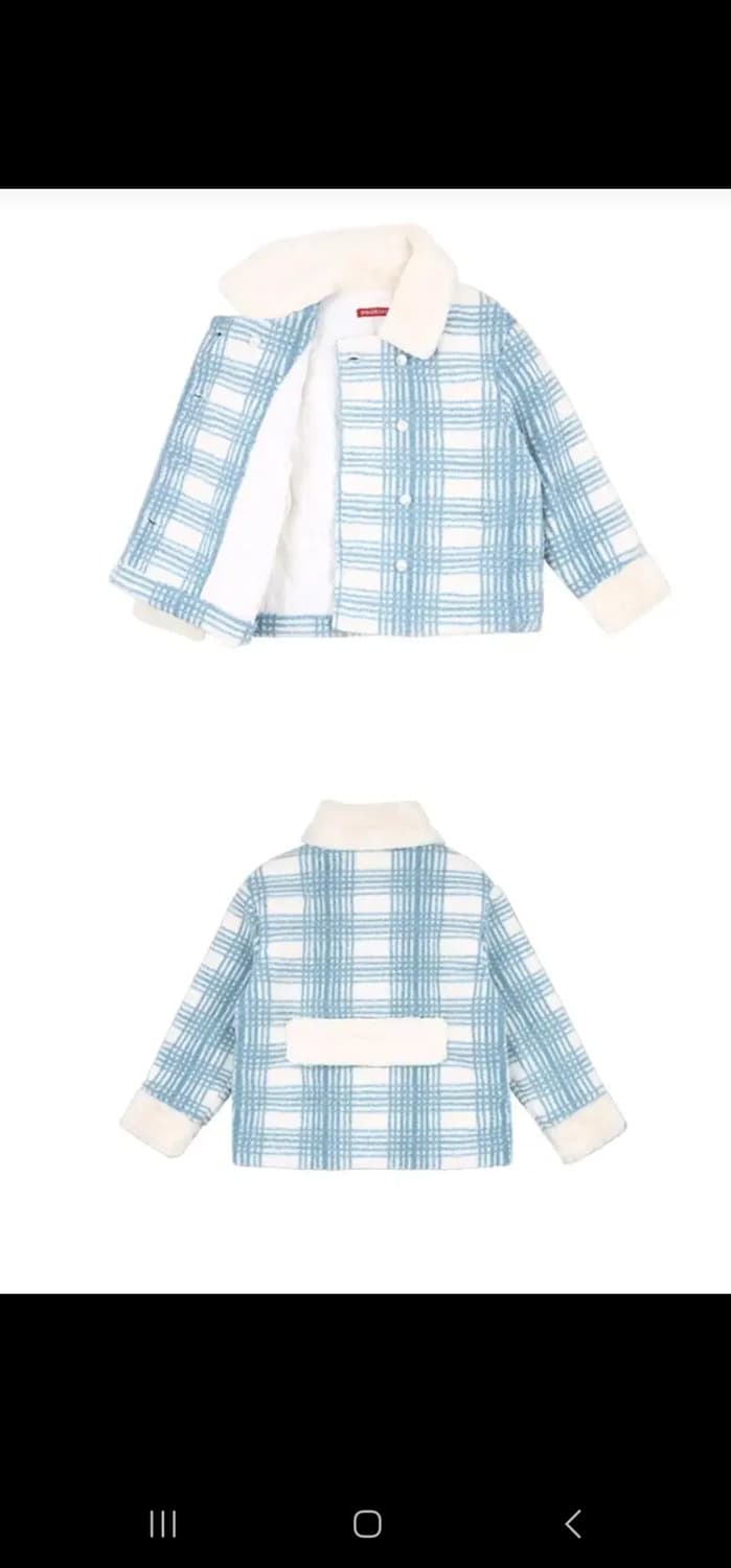 oioi 체크 퍼자켓 코트 상품이미지4