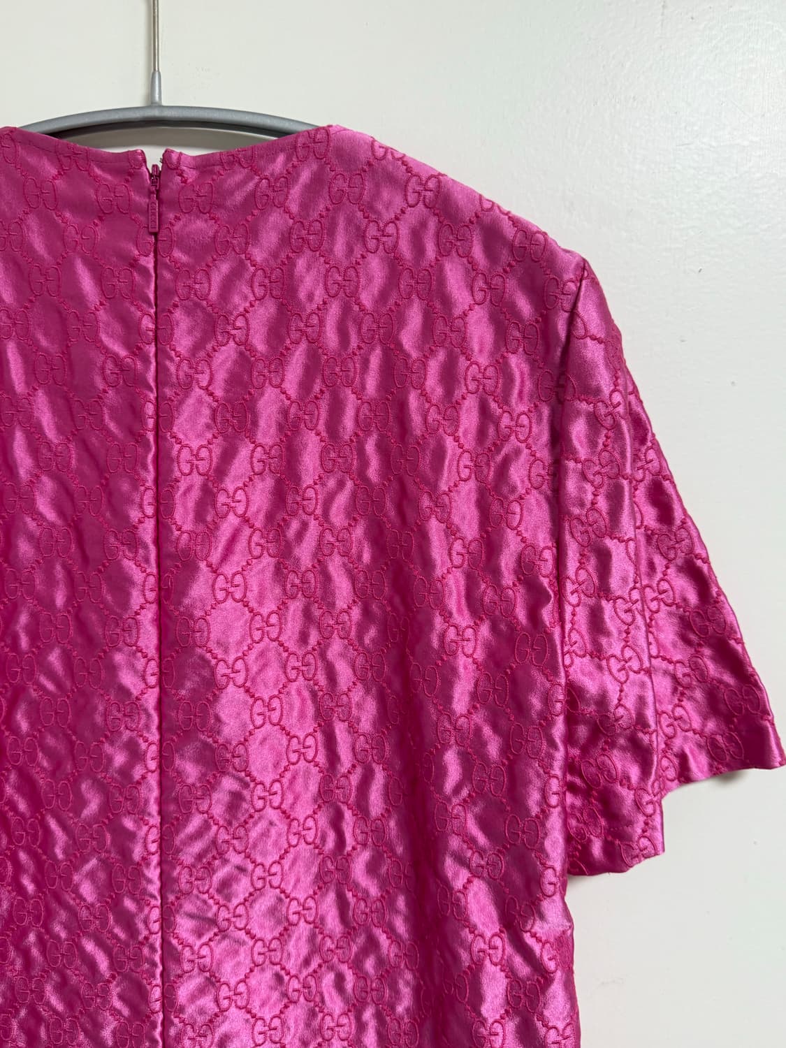 구찌 새틴 핑크 원피스 상품이미지5