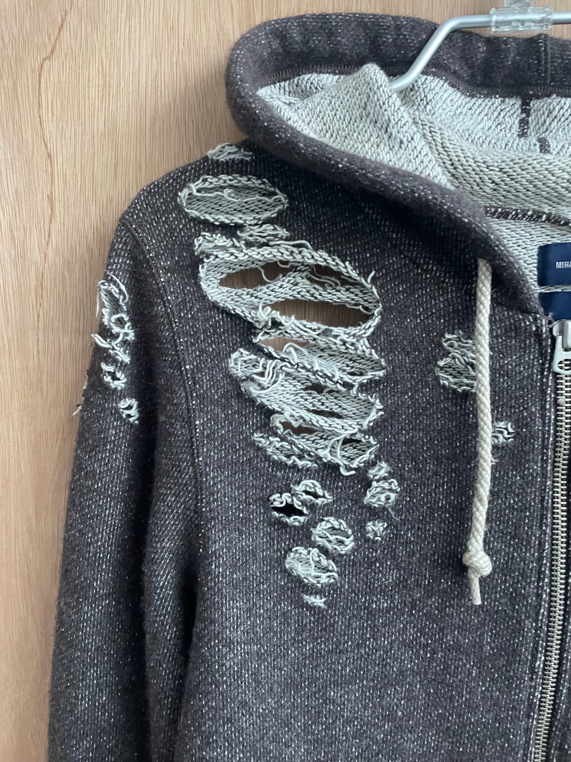 미하라야스히로 데미지 후드집업 상품이미지3