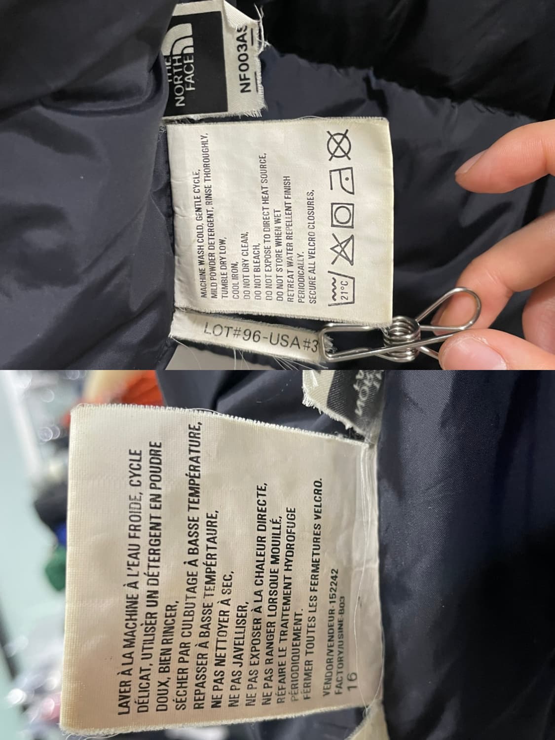 (빈티지)90‘s The North Face 노스페이스 눕시 패커블 패딩 상품이미지5