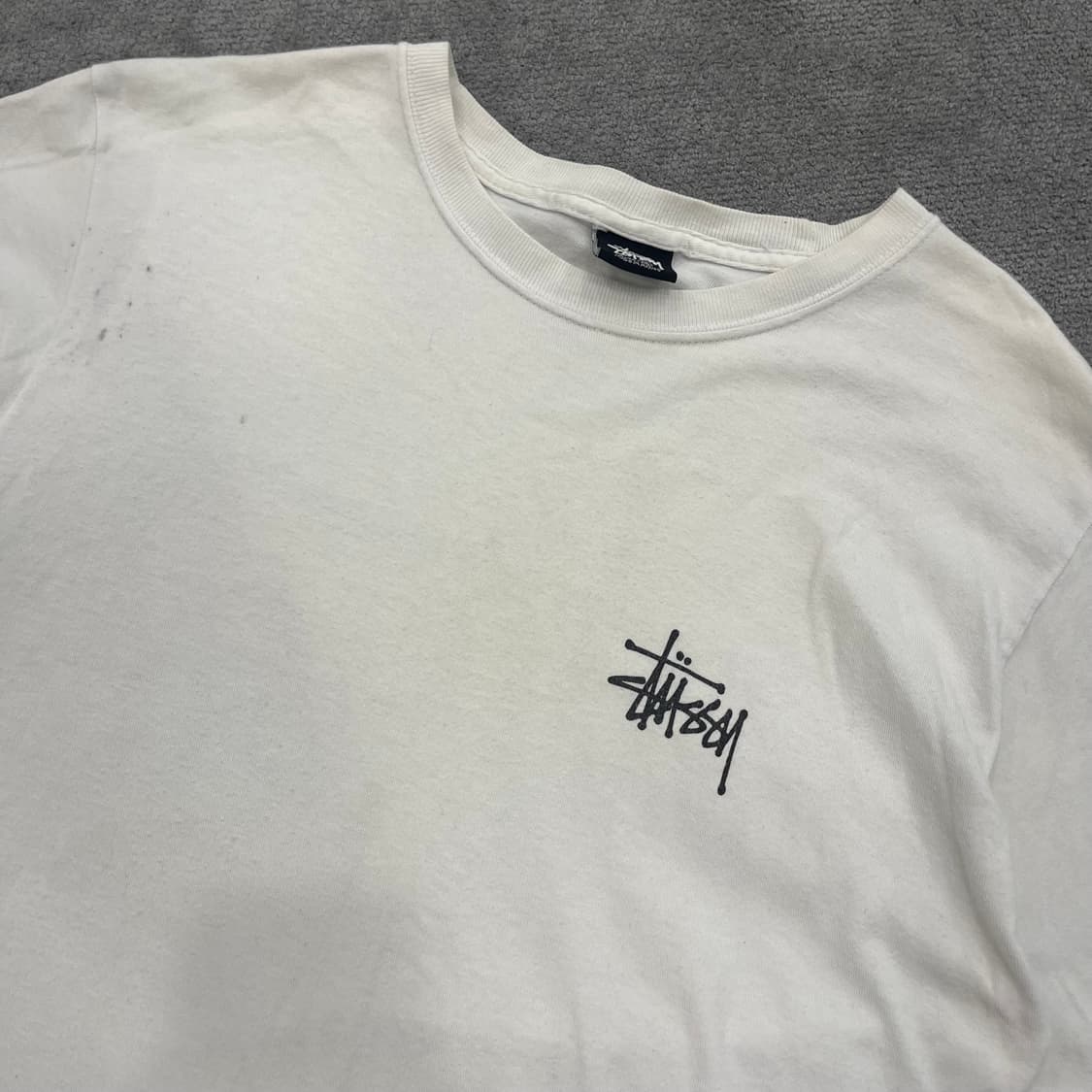 M 스투시 화이트 반팔 티셔츠 상품이미지2