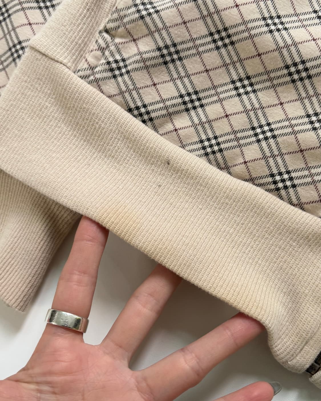 Burberry 버버리 블루라벨 기마로고 노바체크 코튼 집업 상품이미지7