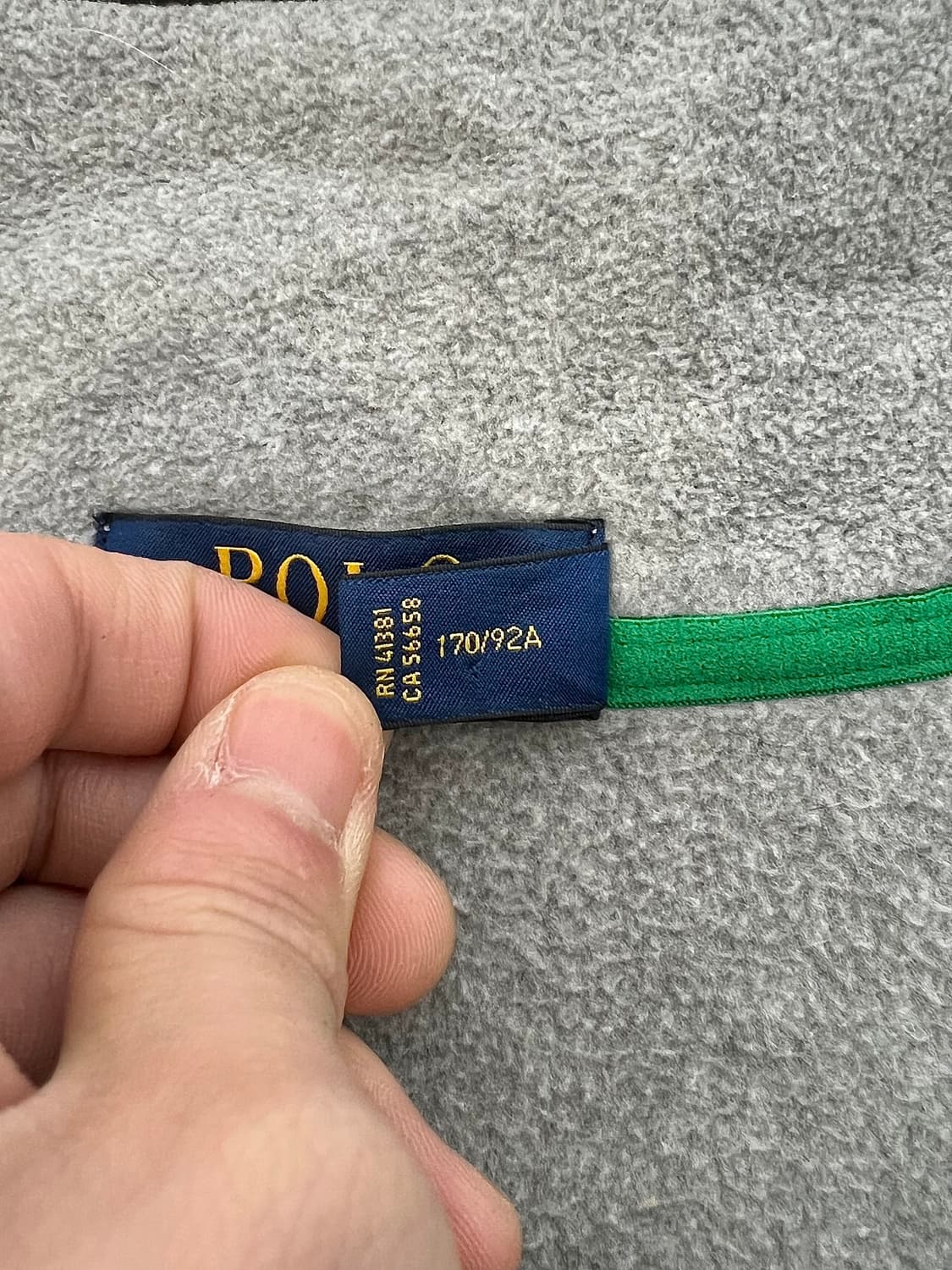 폴로 랄프로렌 라이트 그레이 모크넥 풀오버 플리스 상품이미지8