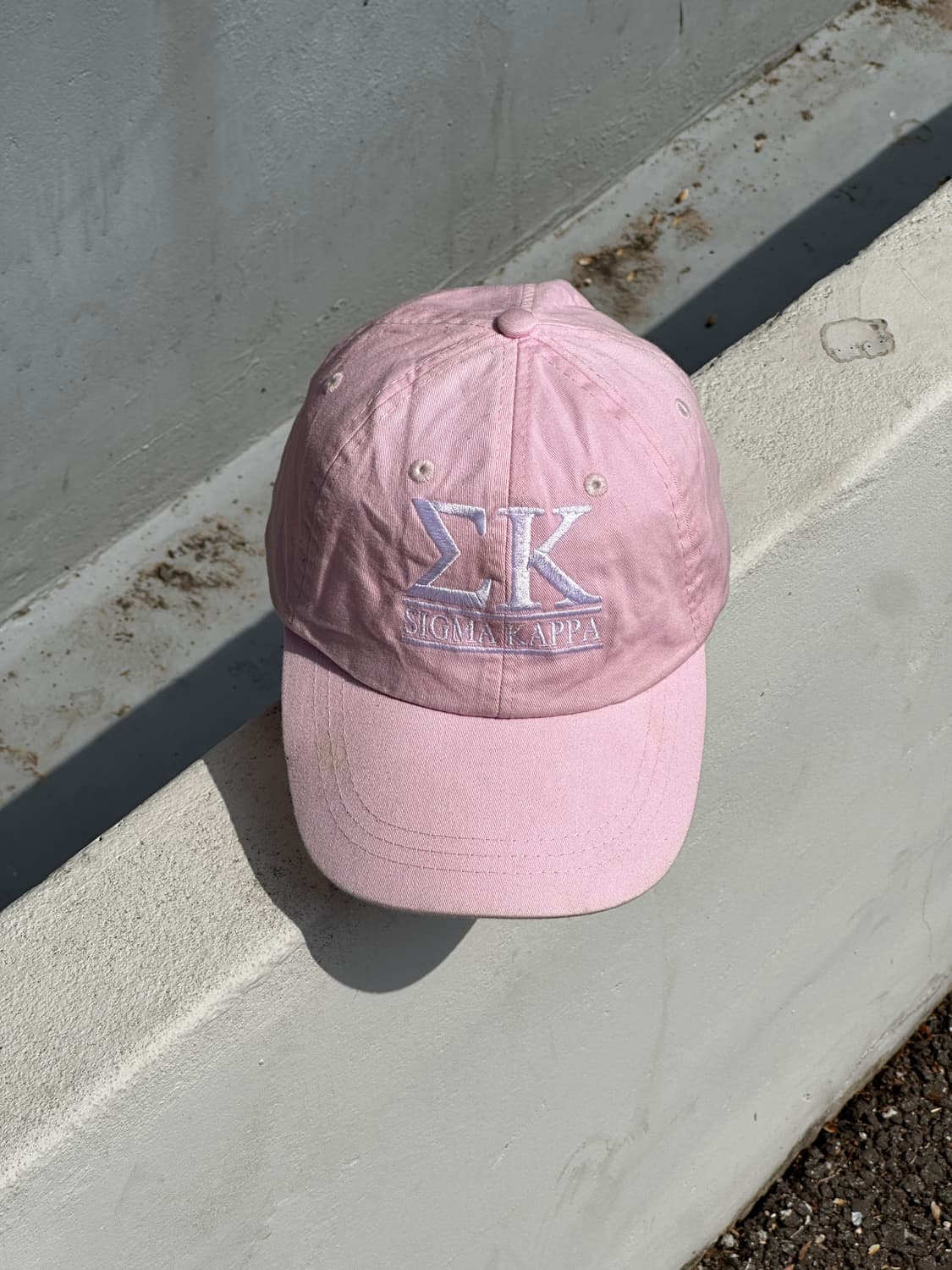 [F] ADAMS sigma kappa 로고 빈티지 핑크 볼캡 모자 상품이미지1