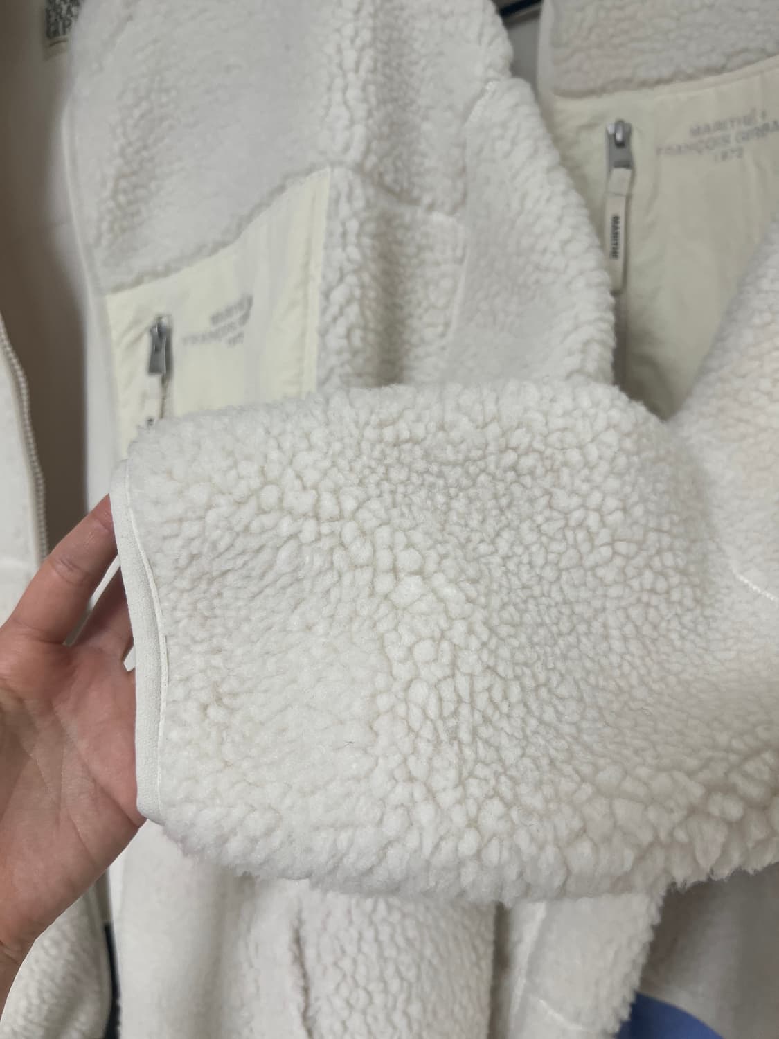 마리떼 프랑소와 플리스 자켓 포켓 뽀글이 아이보리 상품이미지7