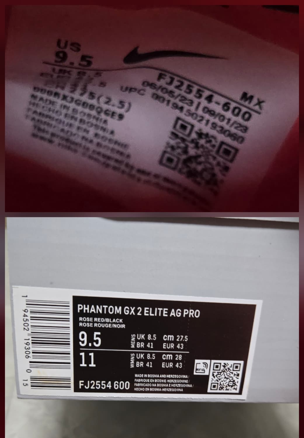 나이키 팬텀 GX II 엘리트 AG-PRO 축구화 FJ2554600 상품이미지10