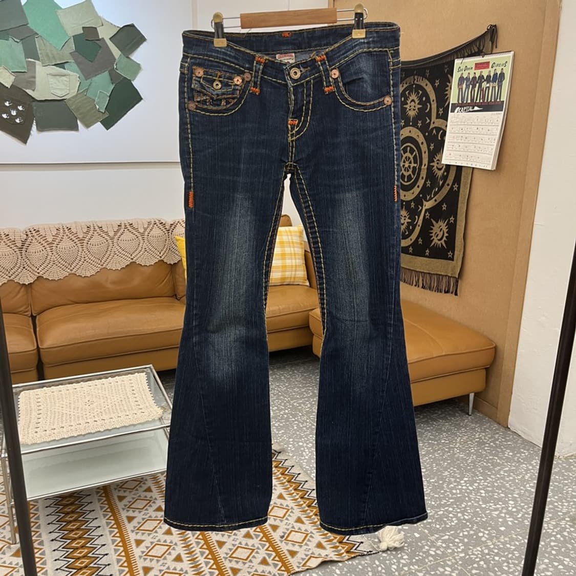 트루릴리전 조이빅티 희귀 Y2K 레트로 데님팬츠 28인치 C11009 상품이미지3