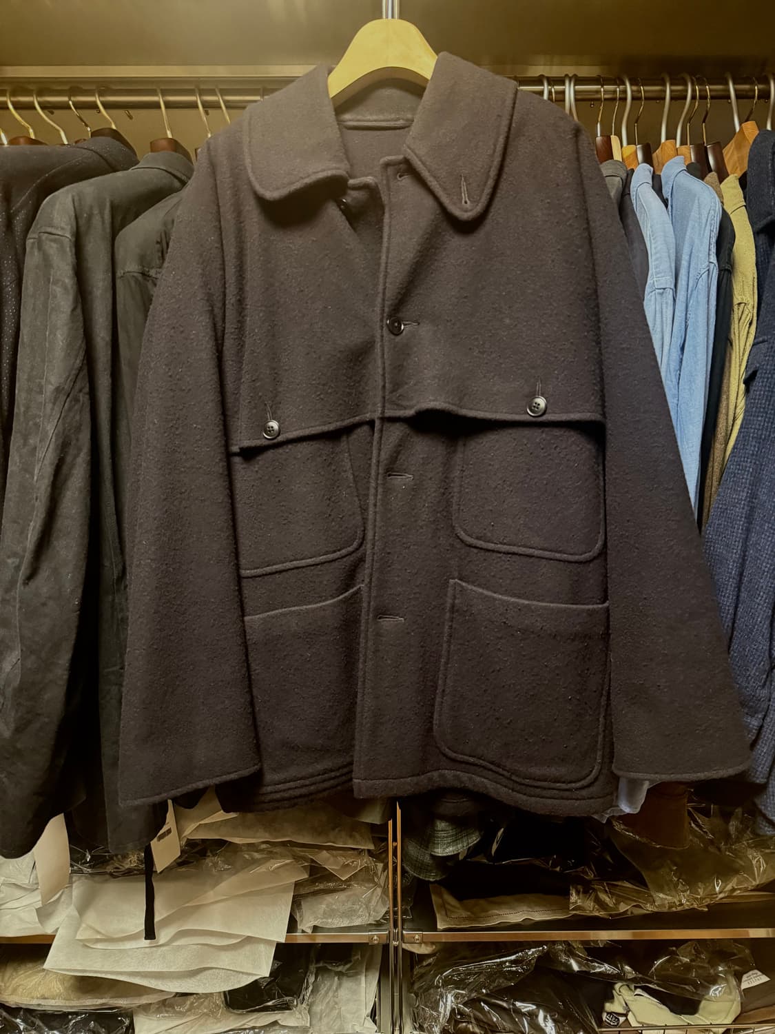 코모리 comoli 울 매키노 코트 상품이미지1