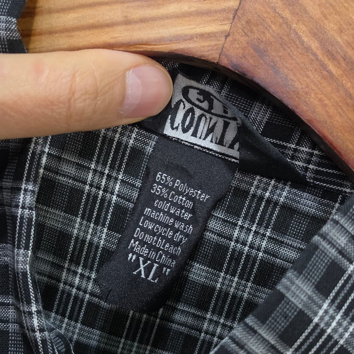 미사용품 COUNTY FB 오버핏 체크셔츠-XL 상품이미지8