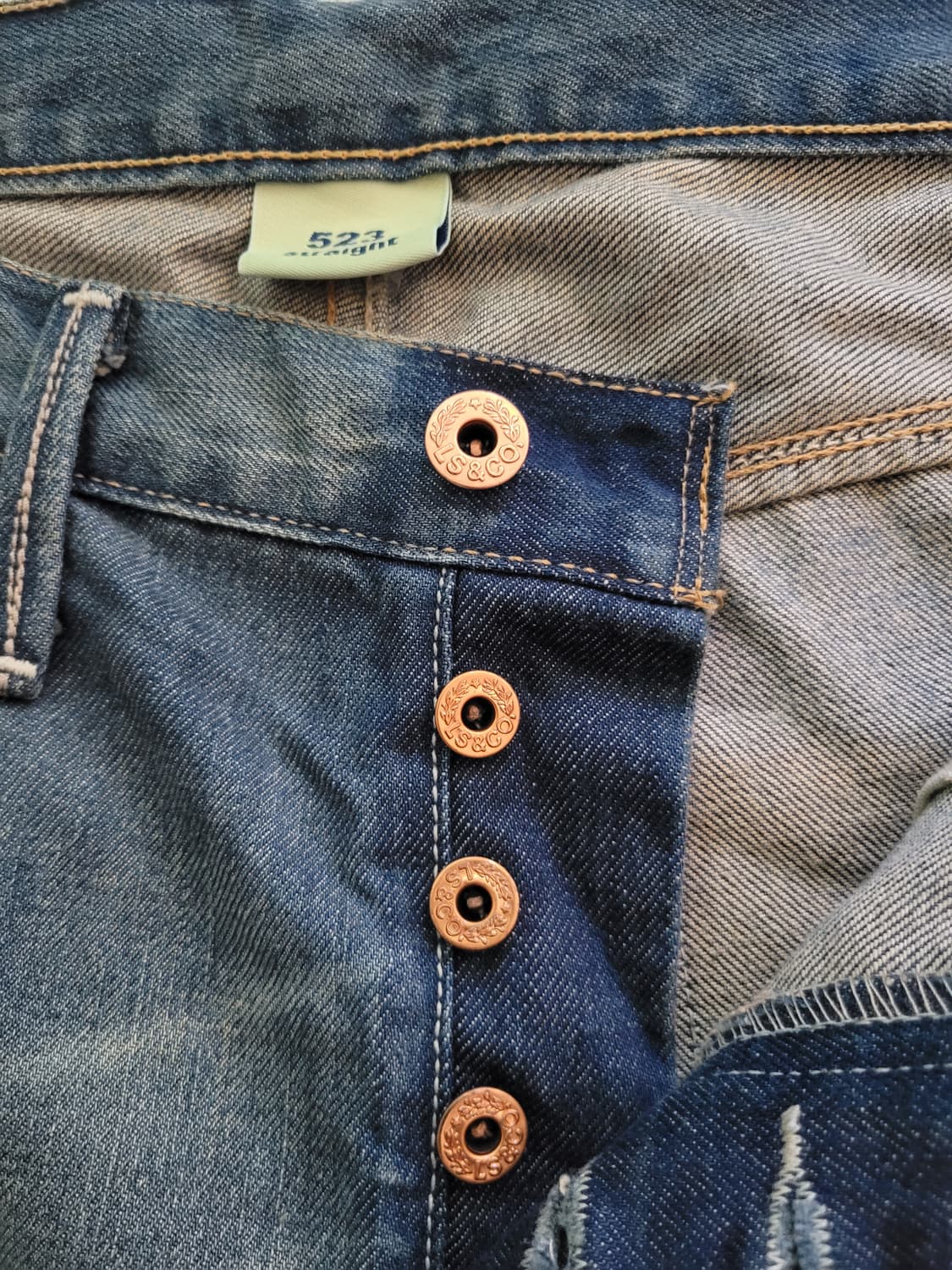 리바이스 XF 523 바이커 빈티지디테일 스트레이트 워싱진 30사이즈 상품이미지3