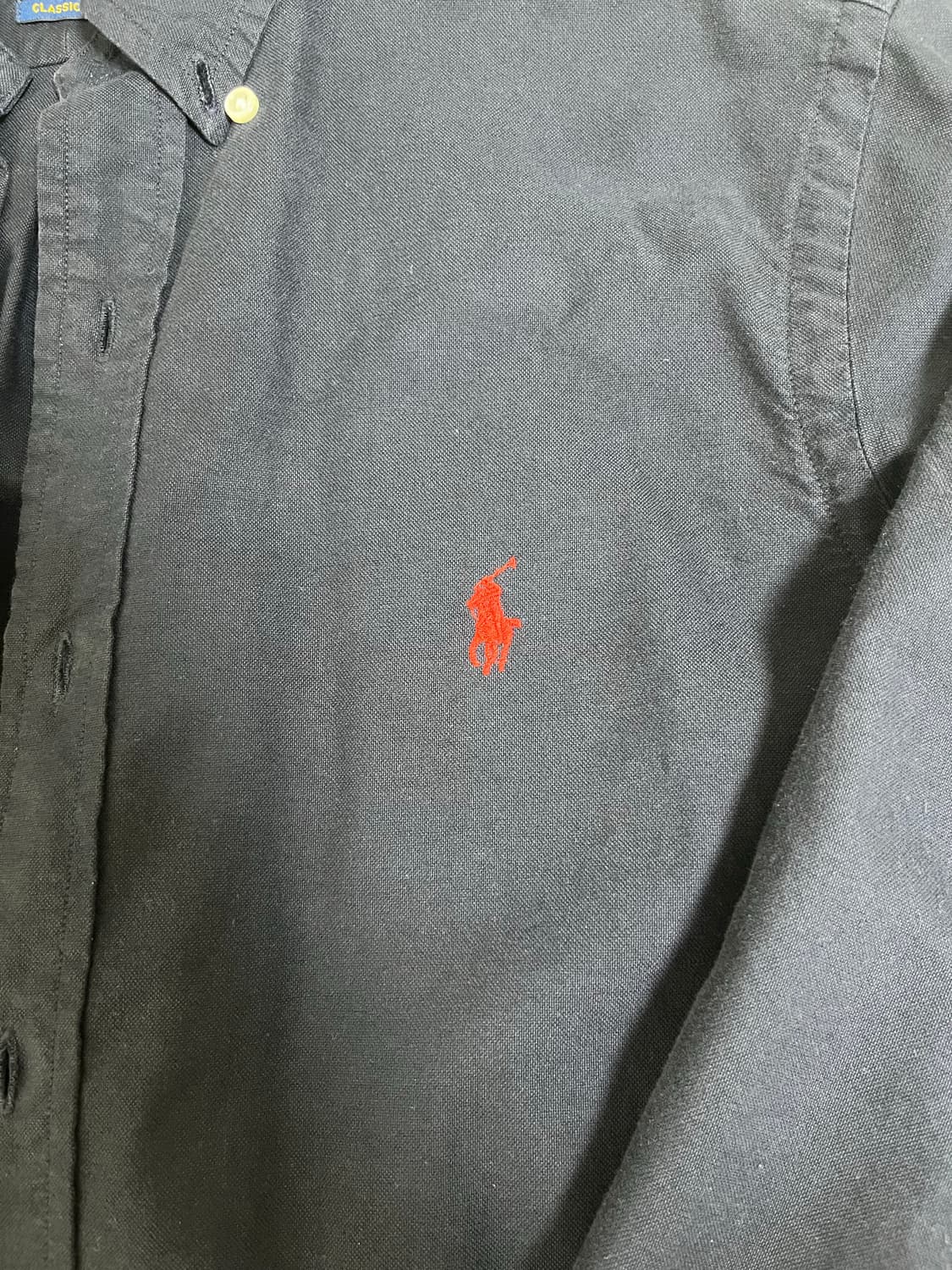 폴로 클래식 핏 가먼트 다이드 셔츠 네이비 S size 상품이미지2