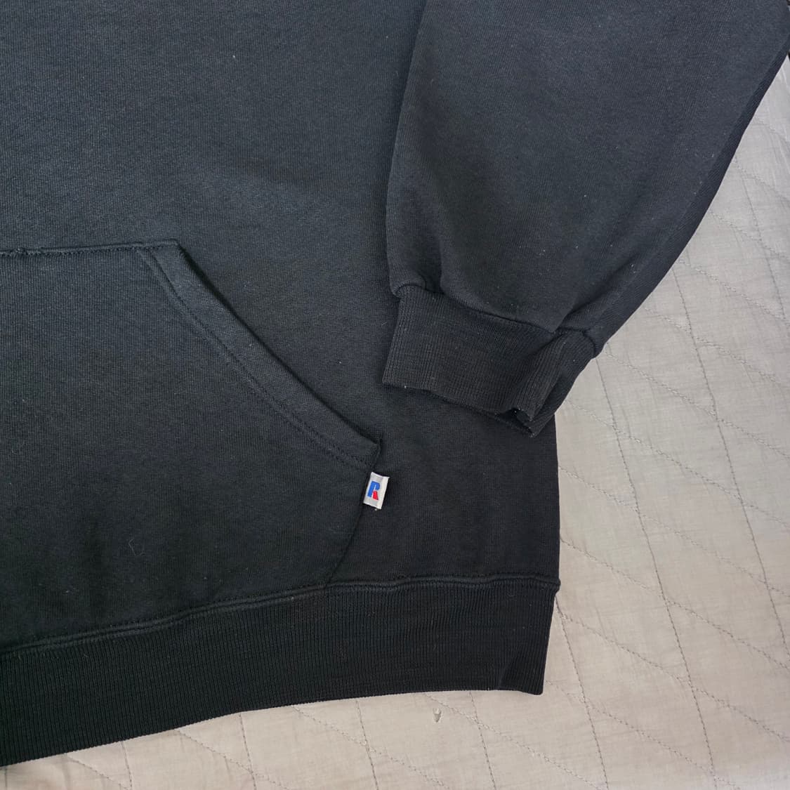 [L] 90s 빈티지 러셀 애슬레틱 라이프가드 후드 블랙 트래쉬드 상품이미지3