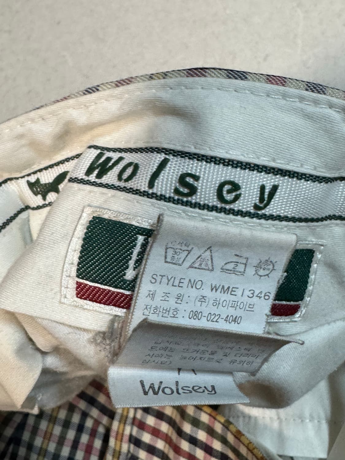 Wolsey 빈티지 컬러블록 체크 골프 팬츠 슬랙스 투턱 치노 팬츠 상품이미지5