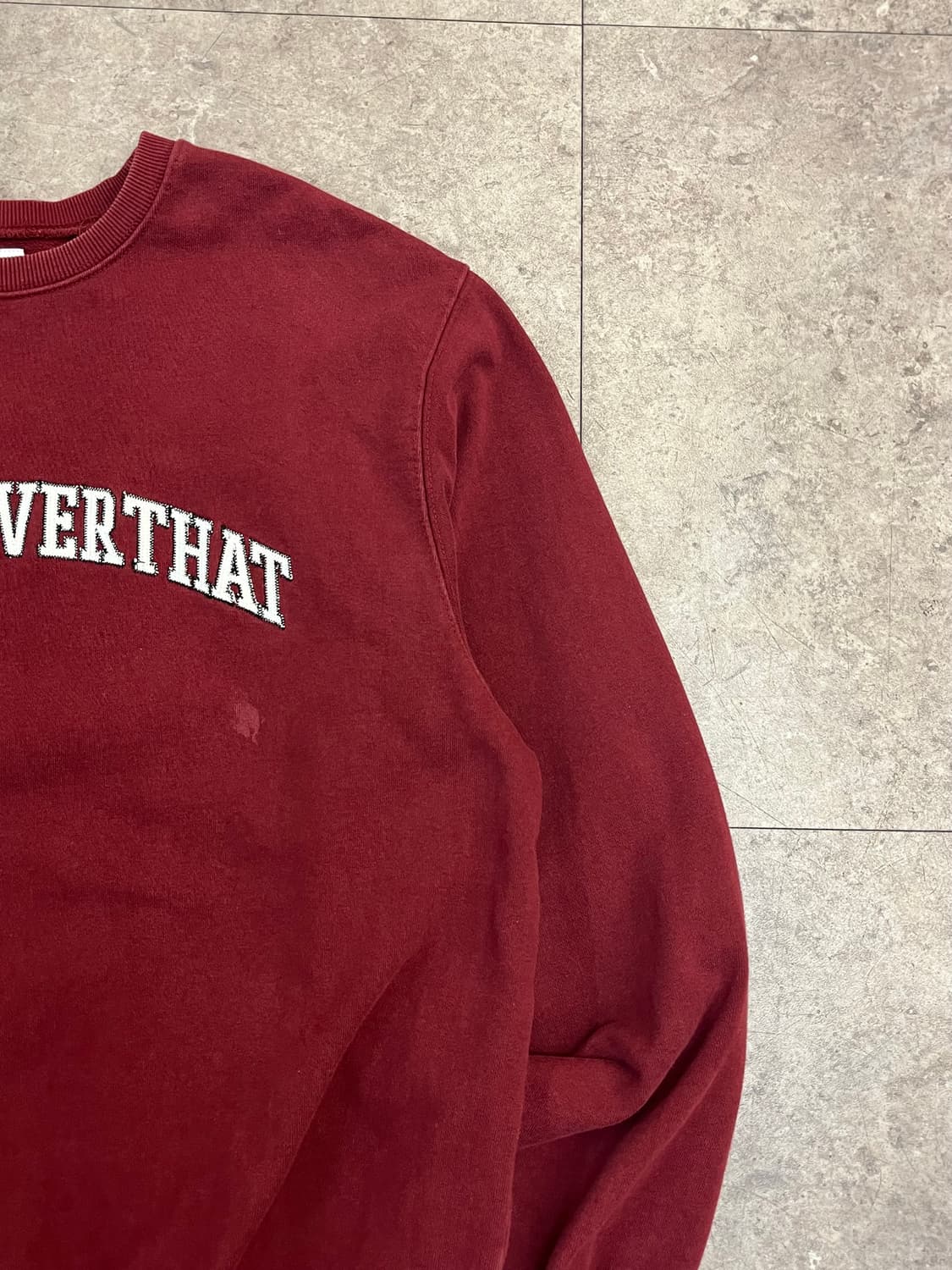 디스이즈네버뎃 레터링 맨투맨 버건디 L #csz2238 상품이미지5