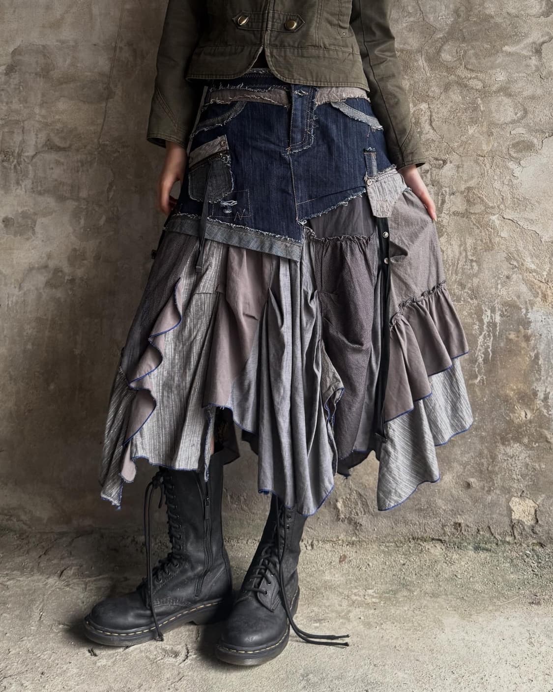 Patch Detail Skirt 상품이미지1