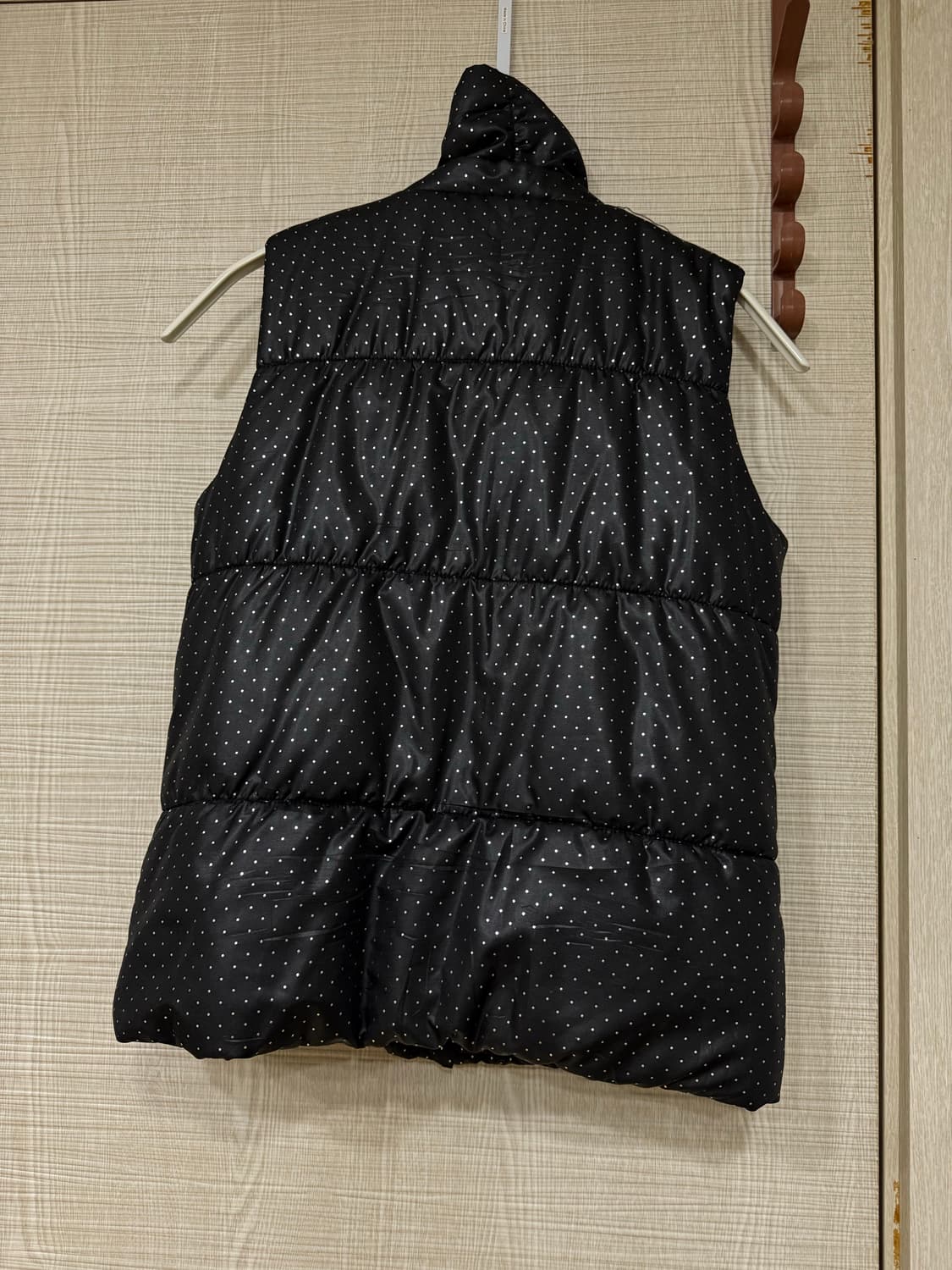 일본 빈티지 도트 패딩 조끼 상품이미지2
